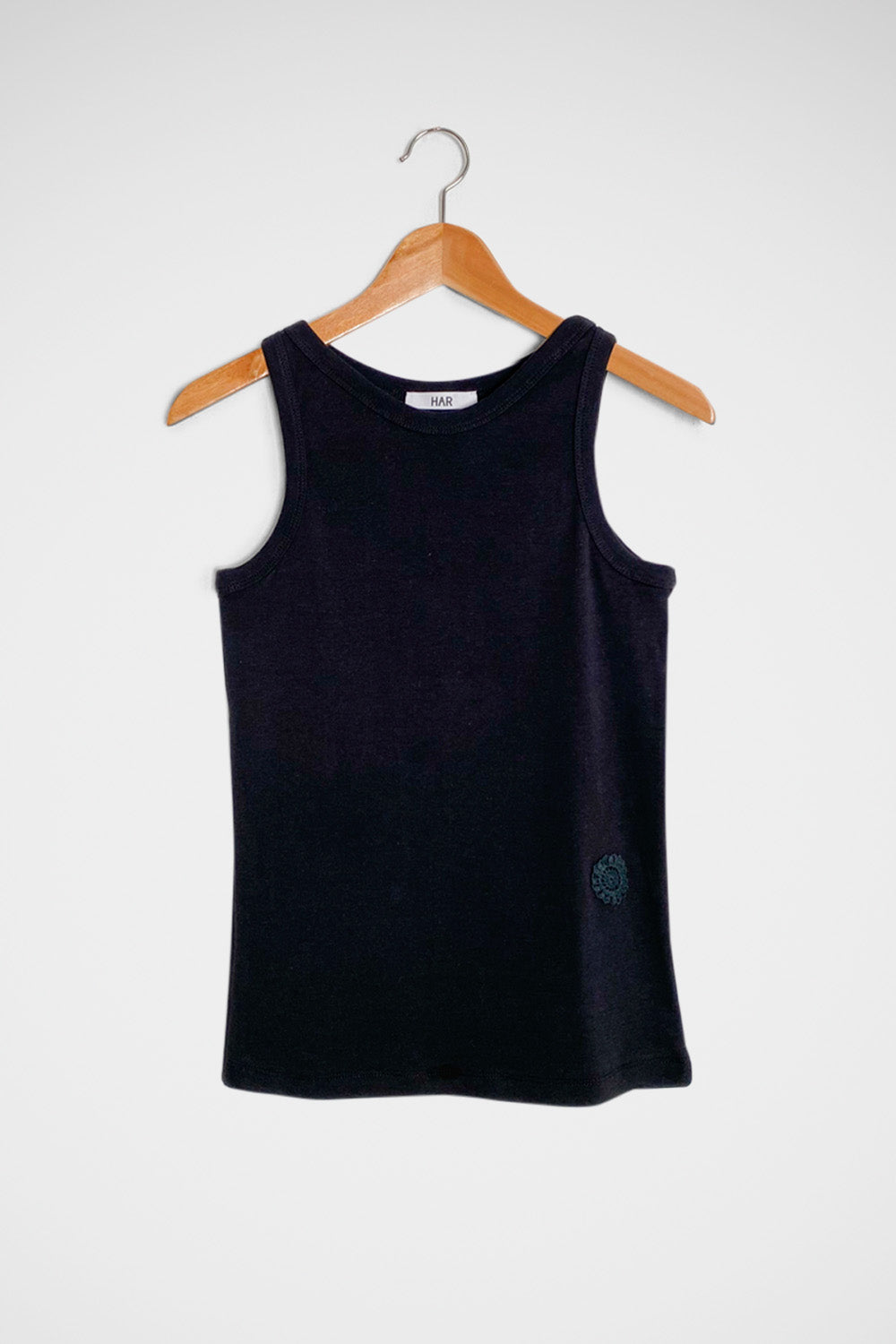 Black Flower Tank Top