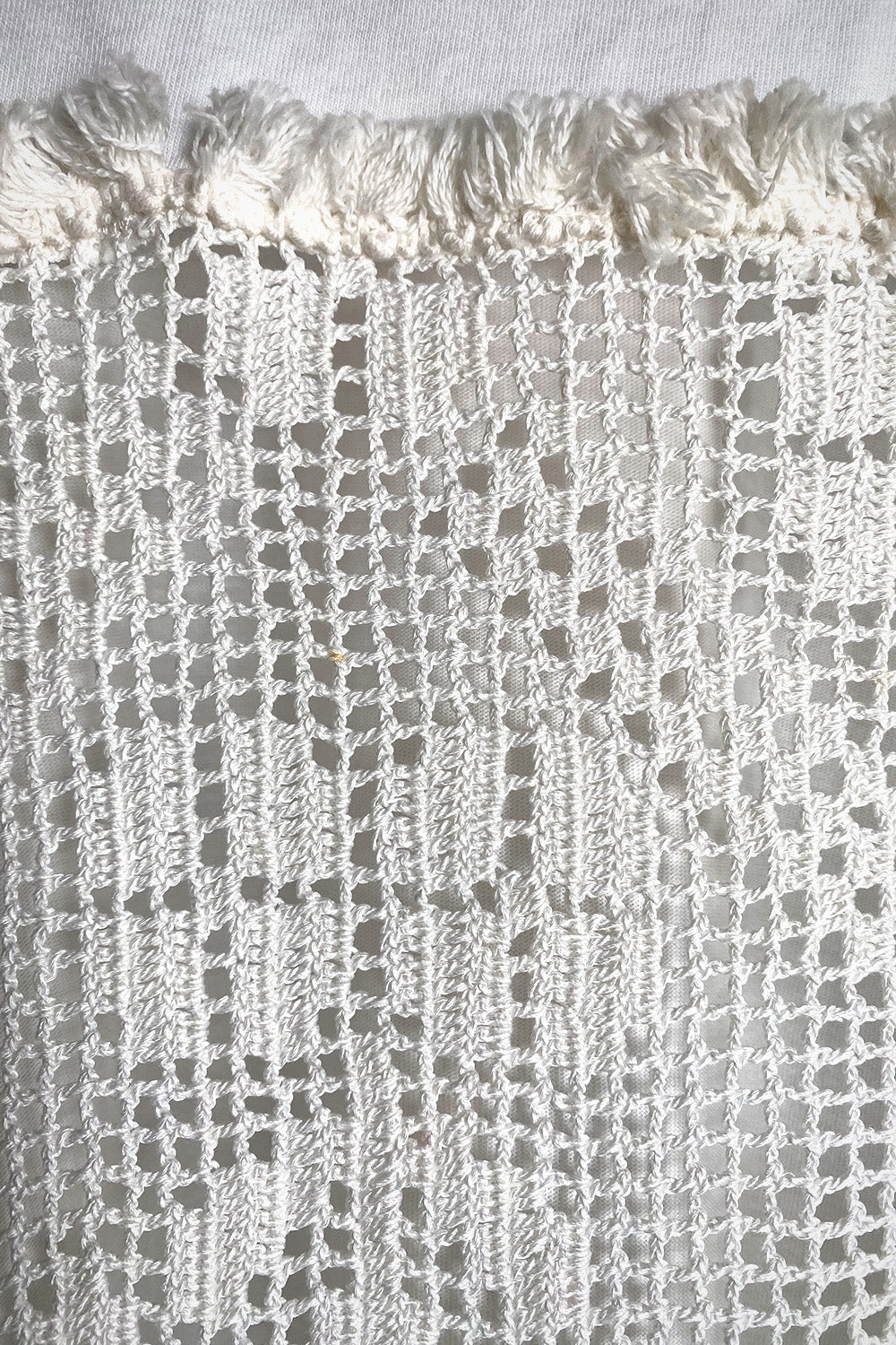 White Square Lace T-Shirt