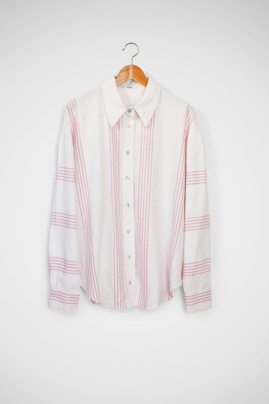 Pink Linen Stripes