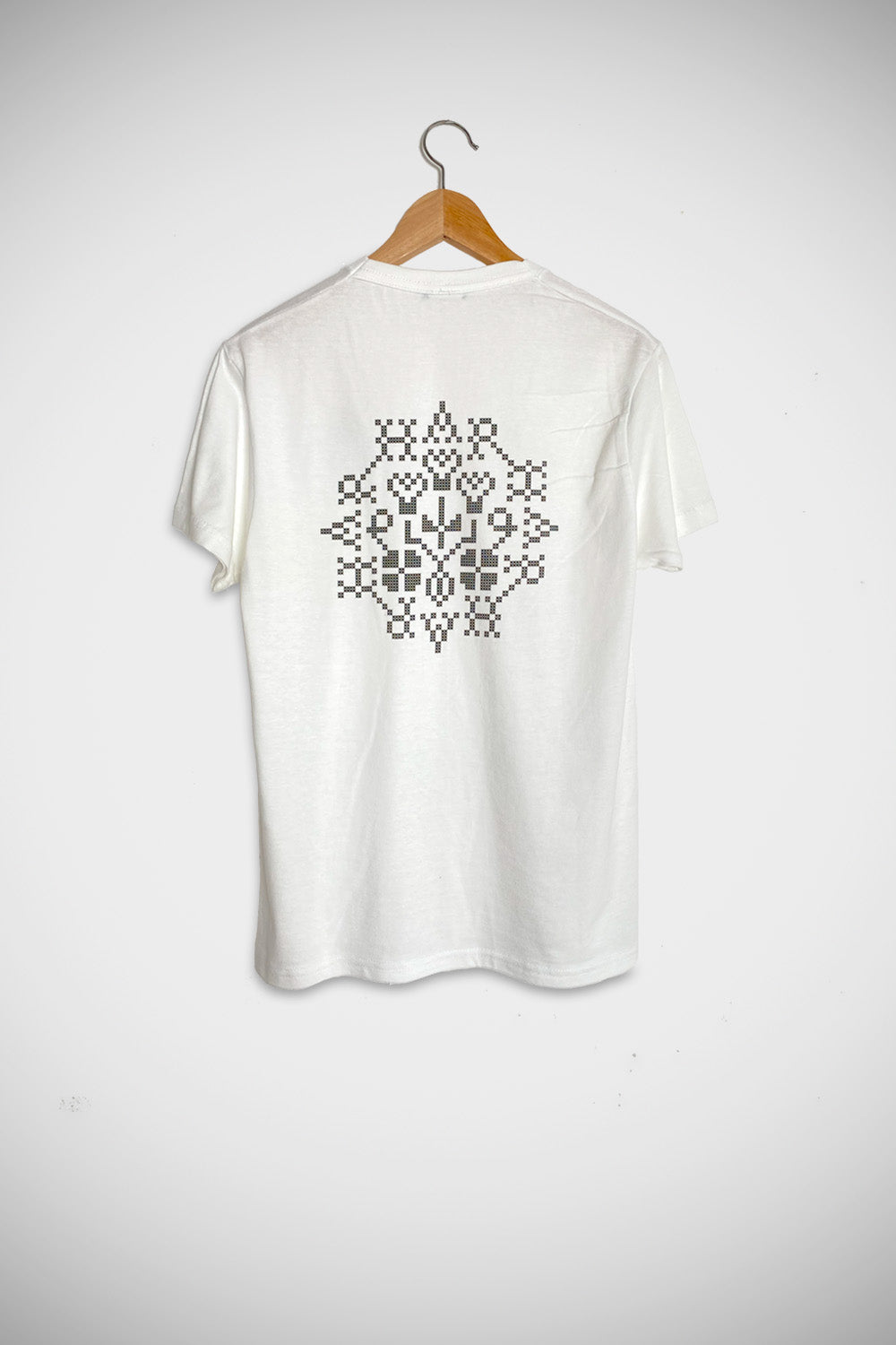 White Print Lace T Shirt