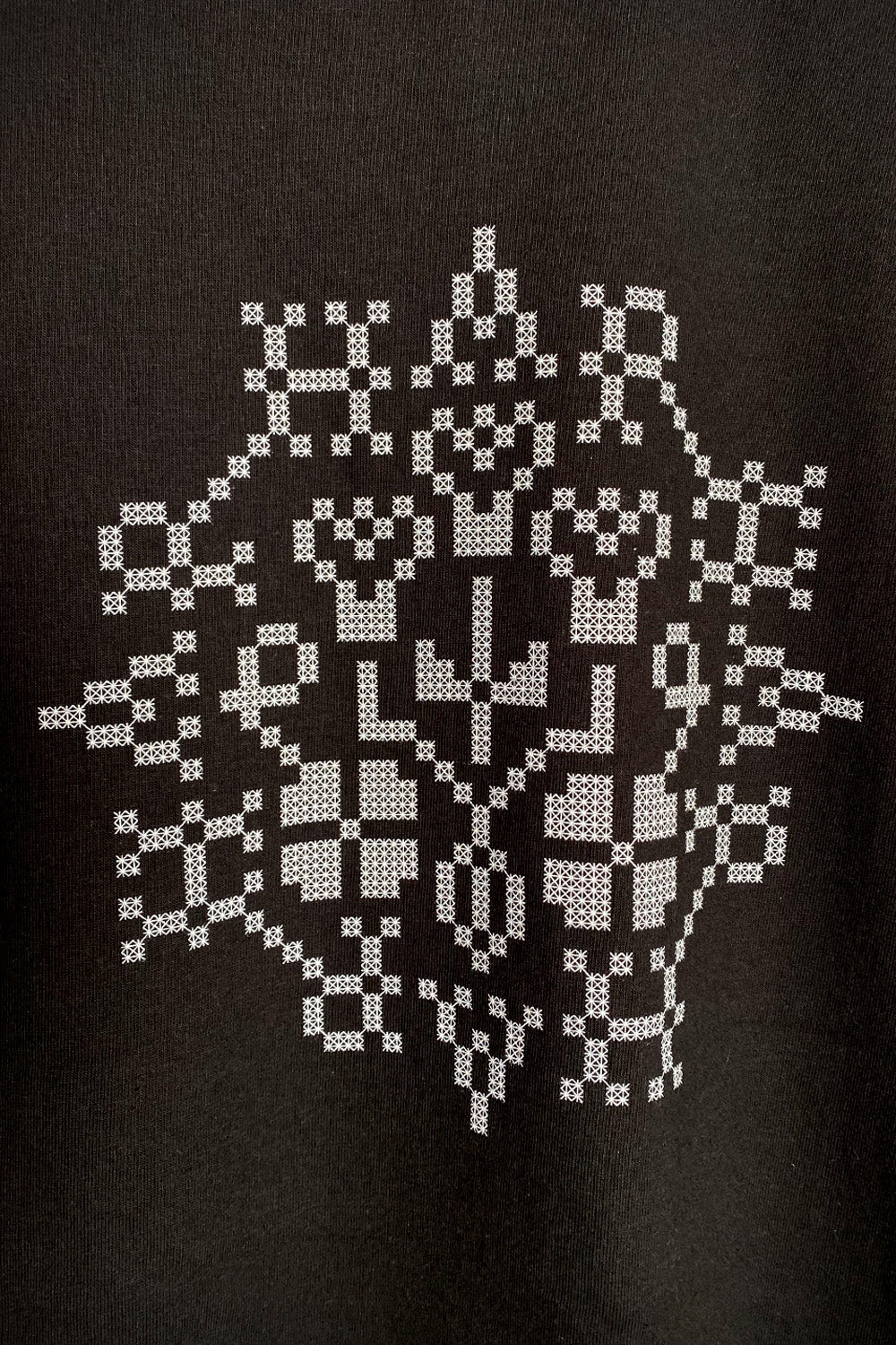 Black Print Lace T-Shirt